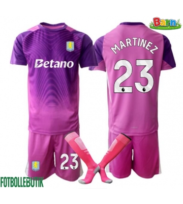 Aston Villa Emiliano Martinez #23 Målvakt Tredjeställ Barn 2025-26 Kortärmad (+ Korta byxor)